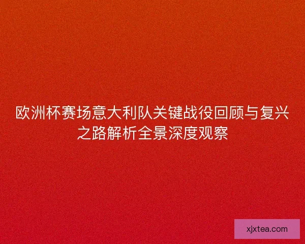 欧洲杯赛场意大利队关键战役回顾与复兴之路解析全景深度观察 欧洲杯赛场意大利队关键战役回顾与复兴之路解析全景深度观察