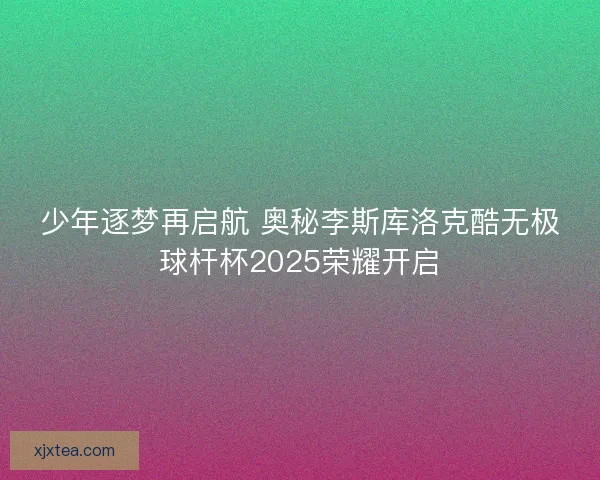 少年逐梦再启航 奥秘李斯库洛克酷无极球杆杯2025荣耀开启 少年逐梦再启航 奥秘李斯库洛克酷无极球杆杯2025荣耀开启