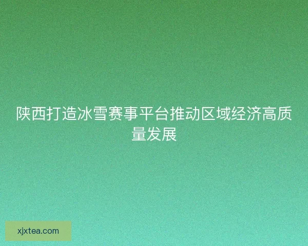 陕西打造冰雪赛事平台推动区域经济高质量发展 陕西打造冰雪赛事平台推动区域经济高质量发展